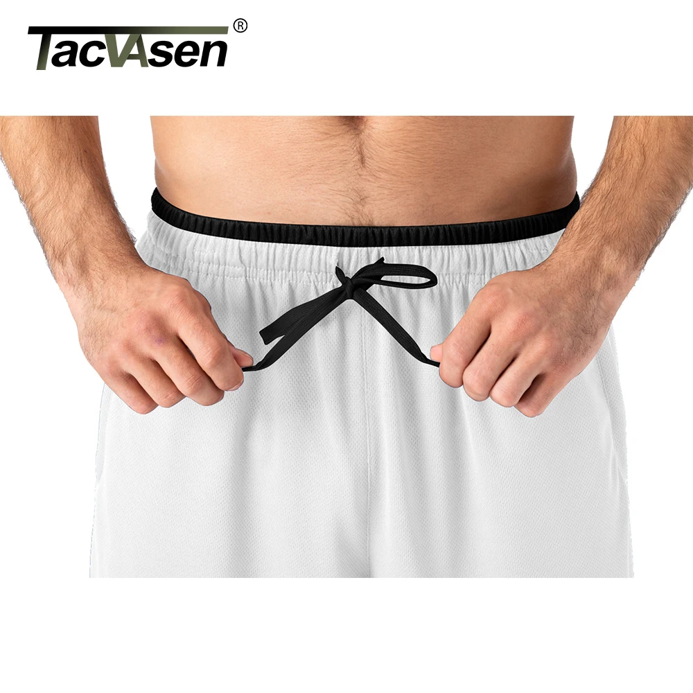 Sport Jogging Trousers TACVASEN Breathable Mesh Sportswear Pants Men Casual Trousers Elastic Waist Running Joggers Hiking