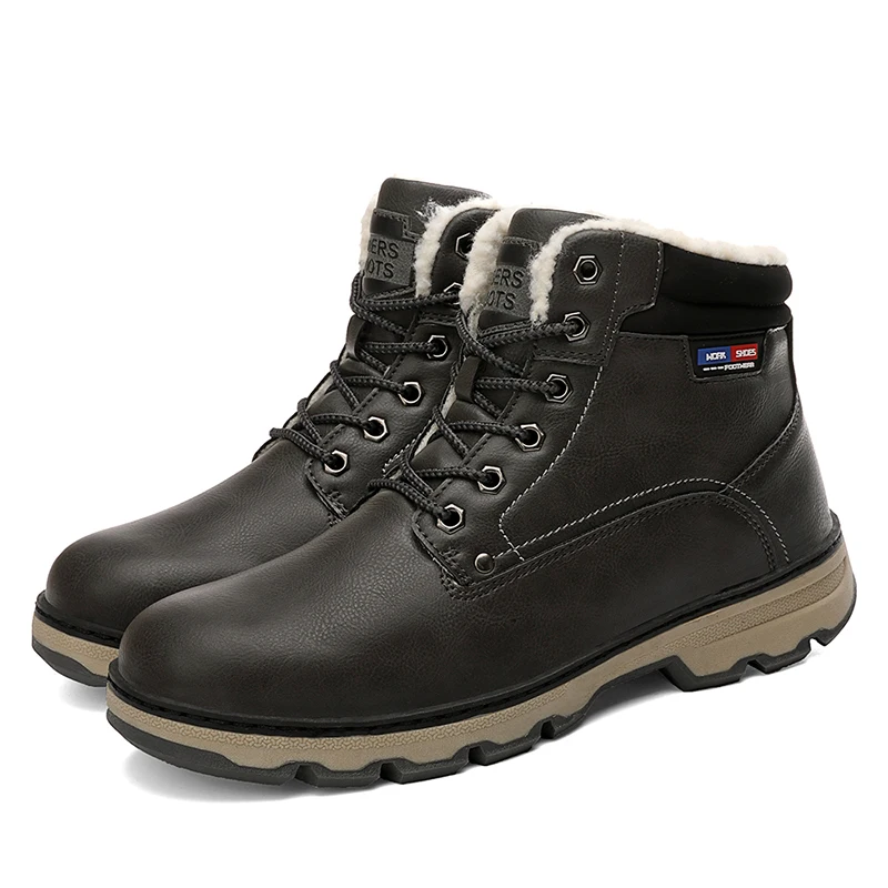 

Fashion Warm Snow Boots Men Winter Male Comfortable Ankle Sneaker Outdoor Cold Waterproof Men's Boots High-gang Cotton Boots 66