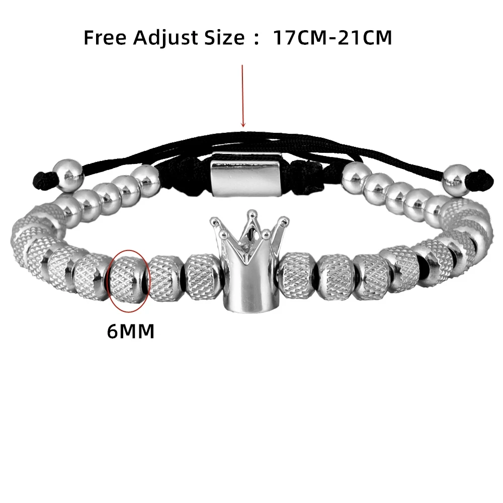316L Stainless Steel Bracelet Banlge Titanium Steel Gold Color Adjust Size Men Jewelry Gift Luxury Crown Men Bracelet bracelet jewelry