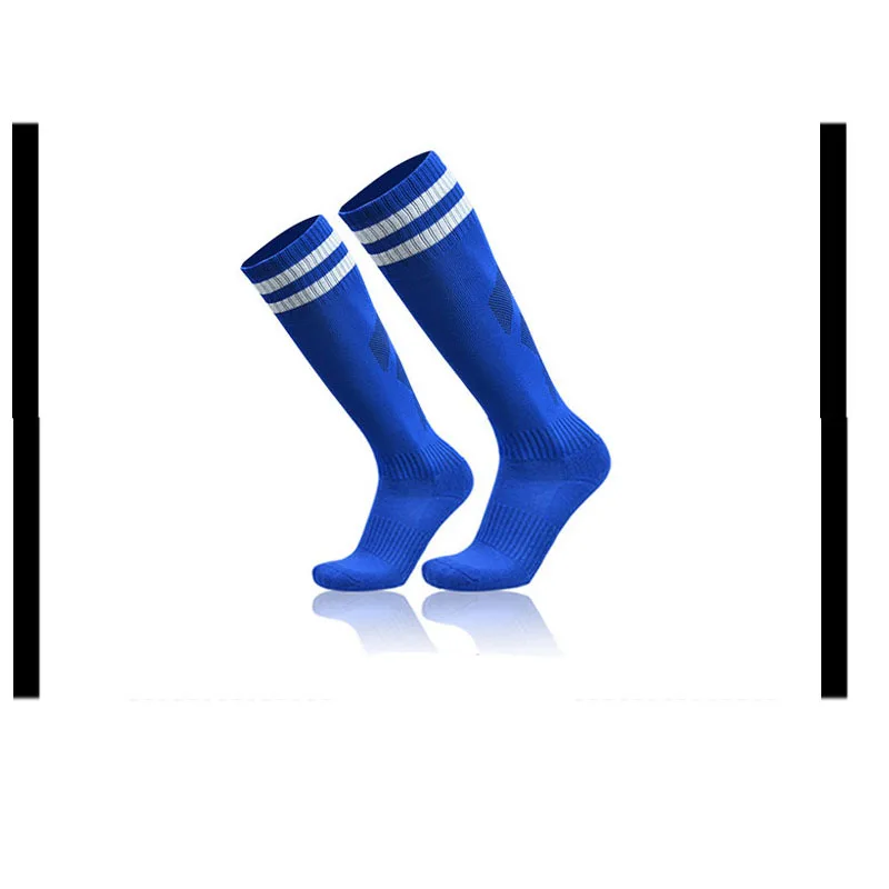 2019Children Football Socks Boys Soccer Sock Kid's Above Knee Plain Socks Long Soccer Stockings Men Over Knee High Sock Baseball