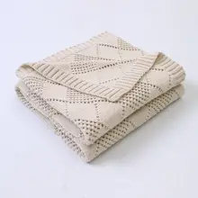 Хлопок ребенка пеленать Обёрточная бумага одеяла модный однотонный трикотажный комплект для новорожденных детей, корзина для коляски постельные принадлежности Одеяла, покрывала 100*80 см