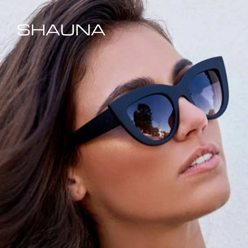 

SHAUNA Retro Cat Eye Sunglasses Women UV400 Metal Hinge