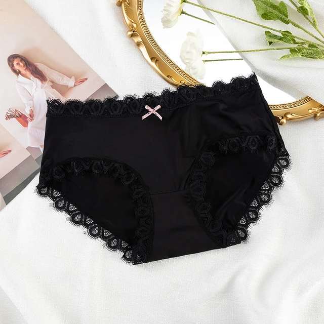 New Women's Underwear Sexy Lace Panties Fashion Comfort Bow Briefs Low  Waist Seamless Underpants Female Sexy Lingerie - AliExpress