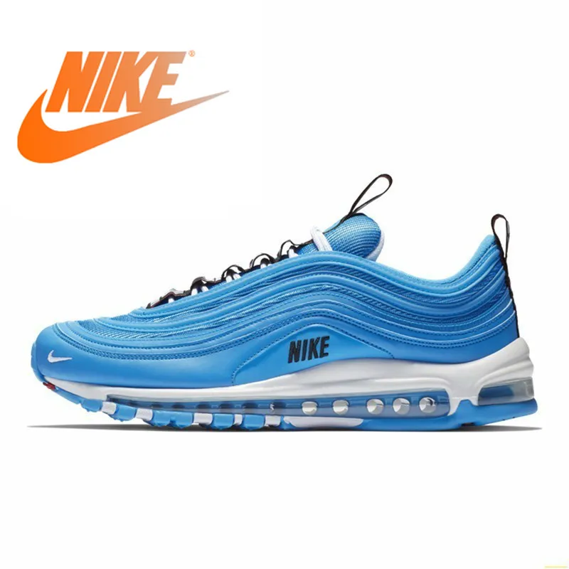 Продажа Оригинальные мужские кроссовки для бега Nike Air Max 97 премиум класса, спортивные уличные кроссовки, амортизирующие легкие 2019, новинка 312834 401