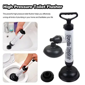 

Toilet Plunger Powerful High-pressure Toilet Dredge Drain Unblocker Vacuum Pipe Dredge Sewer Kitchen Toilet Dredge Tool