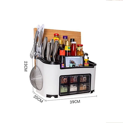 Многофункциональный кухонный стеллаж для хранения приправ, кухонные полки для хранения кухонных инструментов C1290 f - Цвет: 16