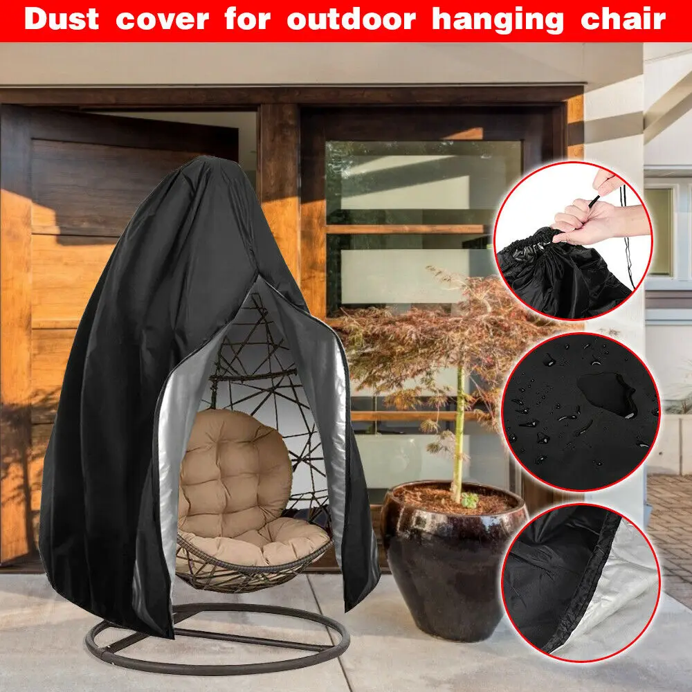 Waterproof Patio Chair Cover Egg Swing Chair Dust Cover Protector With Zipper Protective Case Outdoor Hanging Egg Chair Cover