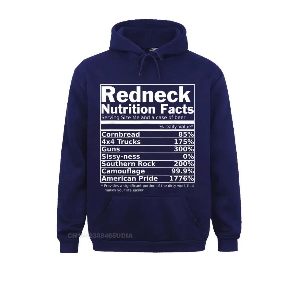 Redneck Nutrition Facts Funny T-Shirt__B14064 Custom Hoodies Long Sleeve for Men NEW YEAR DAY Sweatshirts Camisa Clothes Funky Redneck Nutrition Facts Funny T-Shirt__B14064navy
