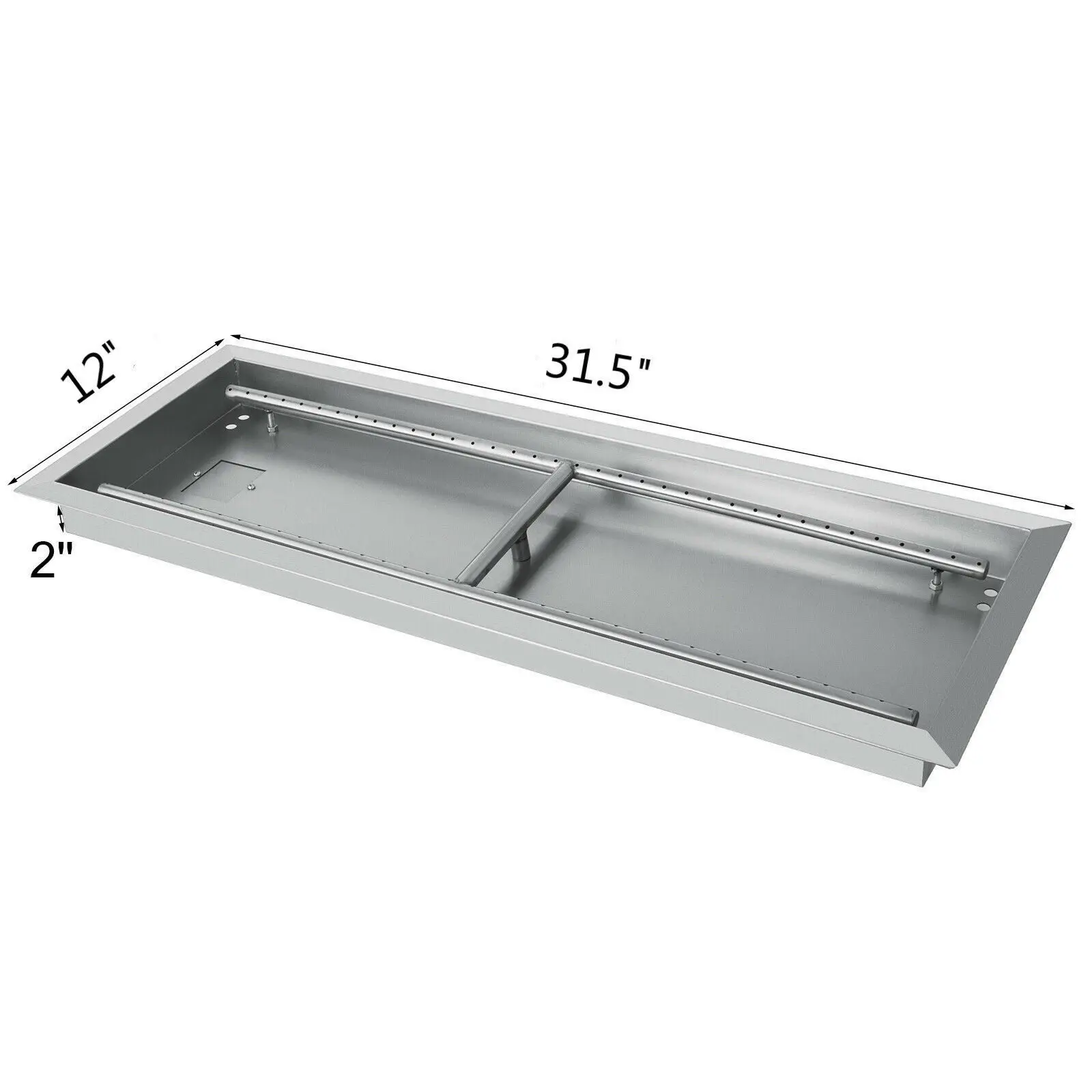 VEVOR 32x12 дюймов пожарная яма посуда Нержавеющая сталь линейный желоб Drop in