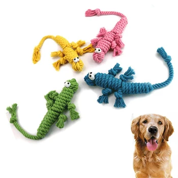 

Pet Dogs Cats Knot Crocodile Toy For Molar Cleaning Teeth Soft Durable Cotton Rope String Toy For Clean Oral Odor Pet Toy