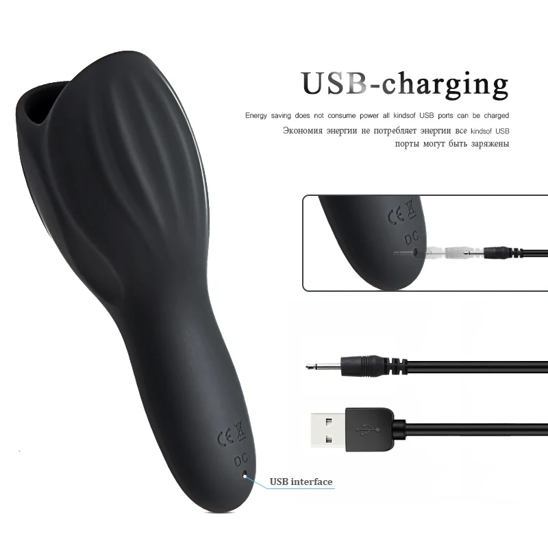 USB Перезаряжаемые тренажер задержки автоматика 10 скоростей рукав массажер Для
