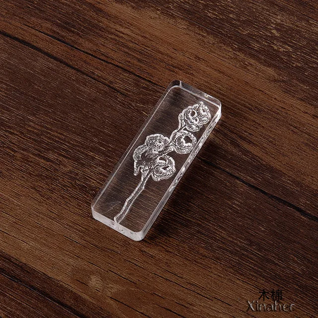 Vintage Plant Moon Butterfly Stamp DIY Acrylic Rubber Stamps for Stationery Scrapbooking Transparent Stamps - Цвет: 6