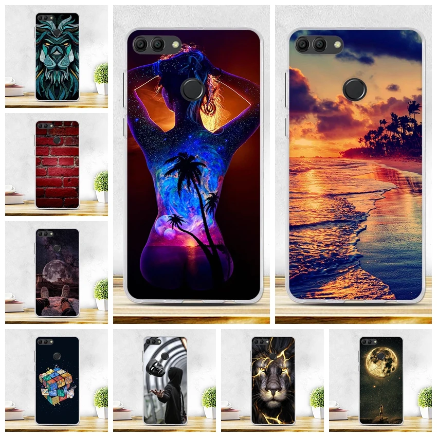 Чехол для Huawei Y9 2018 Защитный Мягкий силиконовый чехол из ТПУ с рисунком Enjoy 8 Plus Y 9