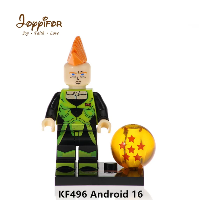 New Dragon Balls Dyspo Bills Android Saiyan Son Goku Vegeta Jiren Mini Action Figures Building Blocks Bricks Kids Toys Gift - Цвет: Светло-зеленый