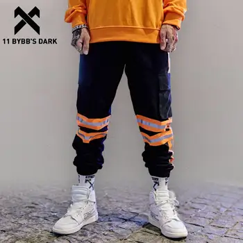

11 BYBB'S DARK Color Clock Patchwork Cargo Pants Elastic Waist Hip Hop Harajuku Joggers Men Harem Track Trousers Streetwear