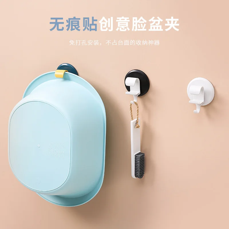 

Hanging Washbasin Hook Punched-Free Household Bathroom Bath Tub Washbasin Rack Wall Hangers Hanging Basin Useful Product Washbas