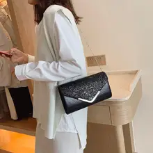 Клатч с золотой цепочкой для женщин, модная брендовая вечерняя сумка, сумка-конверт, вечерние, свадебные клатчи, сумки черного и серебристого цвета, Bolsas Mujer