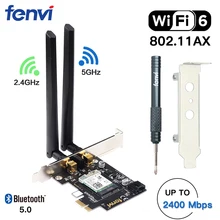 Dual Band 2.4Gbps PCIe WiFi เครือข่ายการ์ดเครือข่ายกิกะบิตบลูทูธ 5.0 Wi-Fi 6 AX200 อะแดปเตอร์ไร้สายสำหรับ PC Desktop windows 10(China)