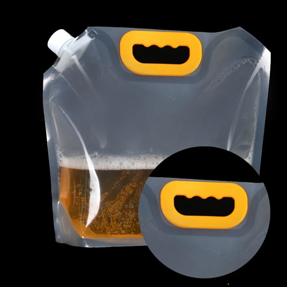 Plastic Drinking Bag 1PC 1/1.5/2.5/10/5L Clear Drinking Bags Drinks Flasks Liquor Bag Plastic Liquor Spout Bags For Beer Heavy Duty Drinks Reusable