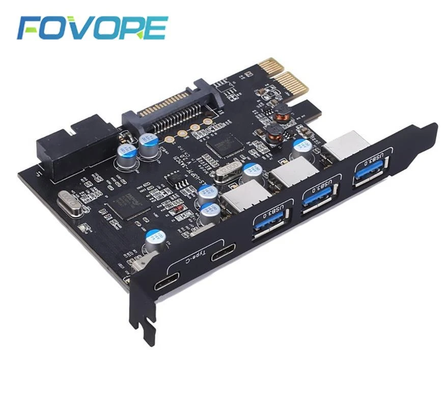 Pci Express Card To 3 Ports Usb 3 0 2 Ports Usb3 1 Type C Internal Usb 3 0 pin 7 Ports Usb Hub Pcie To Tyoe C Expansion Card Add On Cards Controller Panels Aliexpress