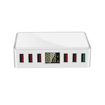 

New WLX-T9+ Intelligent Multi-port USB Fast Charger Adaptive LCD Display Six Ports Portable Quick Charge QC 3.0 100-240V EU Plug