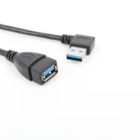USB 3.0 Right / Left /Up/Down Angle 90 Degree Extension Cable Male To Female Adapter Cord USB Cables Extension Cord - Image 3