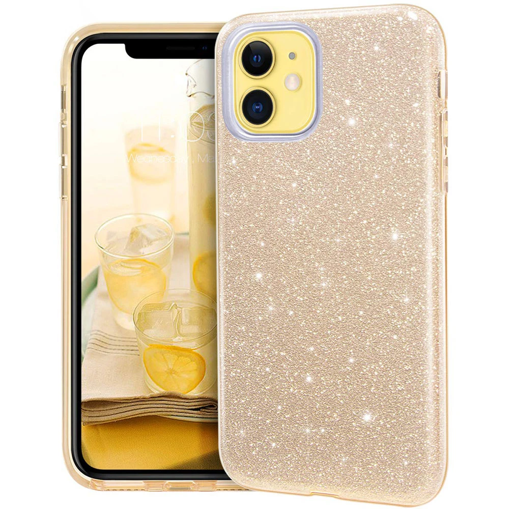 Блестящий чехол для iPhone 11 12 13 Pro Max X XR XS 8 Plus 7 6 SE 2020 с блестками противоударный