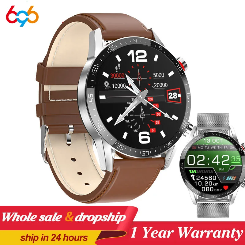 New L13 SmartWatch Men ECG+PPG Waterproof Bluetooth Call Blood Pressure
Fashion Wristbands Bracelet Fitness Smart Watch PK L8 L7
