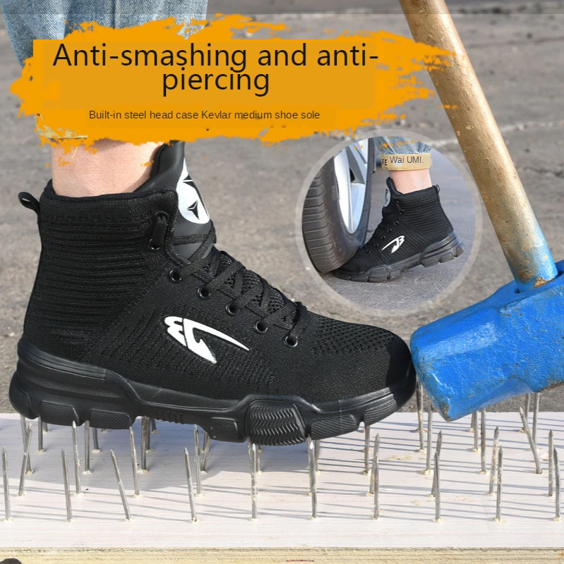 Steel-toed Boots Men's Women's Winter Warm and Comfortable Industrial Structure Non-slip Tennis Indestructible Work Safety Shoes