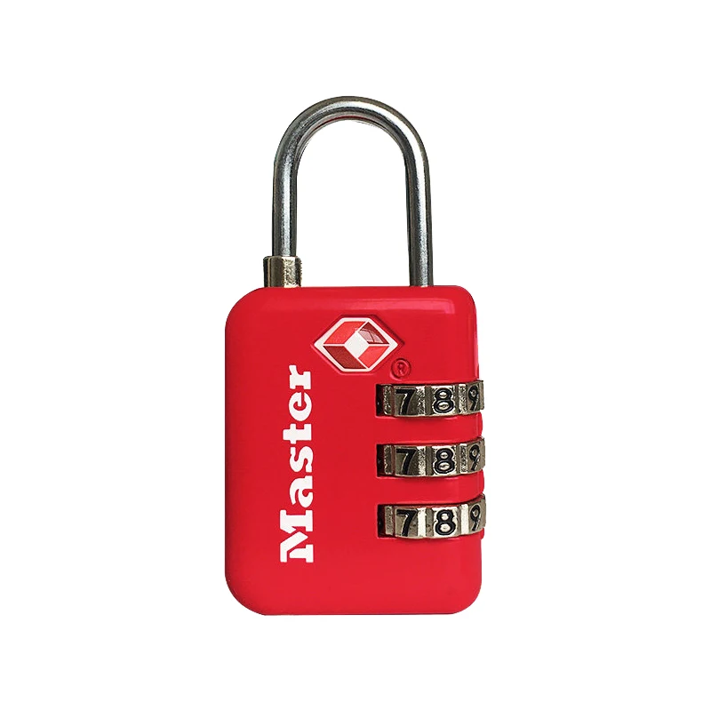 Мастер замок TSA замок 3 цифры пароль таможенный замок для багажа Анти-кражи Мини Кодовый Замок для чемодан для путешествий - Цвет: Красный
