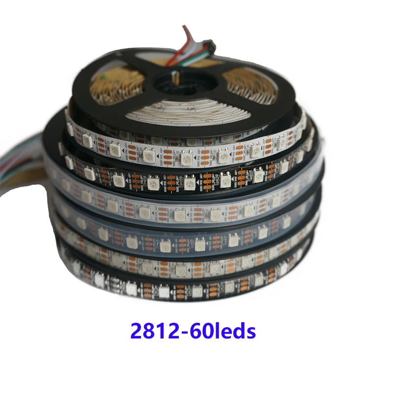 WS2812B WS2812 Светодиодная лента индивидуально Адресуемая умная RGB черный/белый PCB