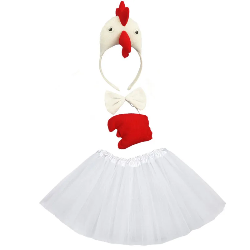 Women Girl Kids Farm Chick Headband Tail Tie Skirt Duck Animal Cosplay Props Birthday Party Christmas Xmas Halloween Costume Women Girl Kids Farm Chick Headband Tail Tie Skirt Duck Animal Cosplay Props Birthday Party Christmas Xmas Halloween Costume