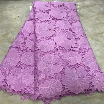 

African Lace Fabric 2019 Embroidered Nigerian Laces Fabric Bridal High Quality French Water soluble Lace Fabric Wedding Party
