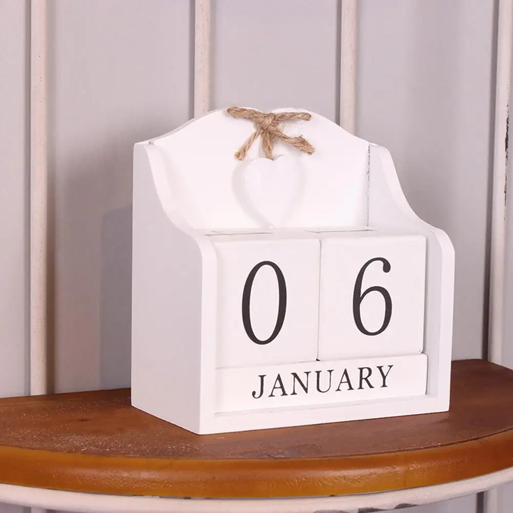 Новинка, сделай сам, деревянные блоки, ежедневный вечный настольный календарь, школьный офис, рождественские поделки, украшение для дома, офиса, рождественский подарок