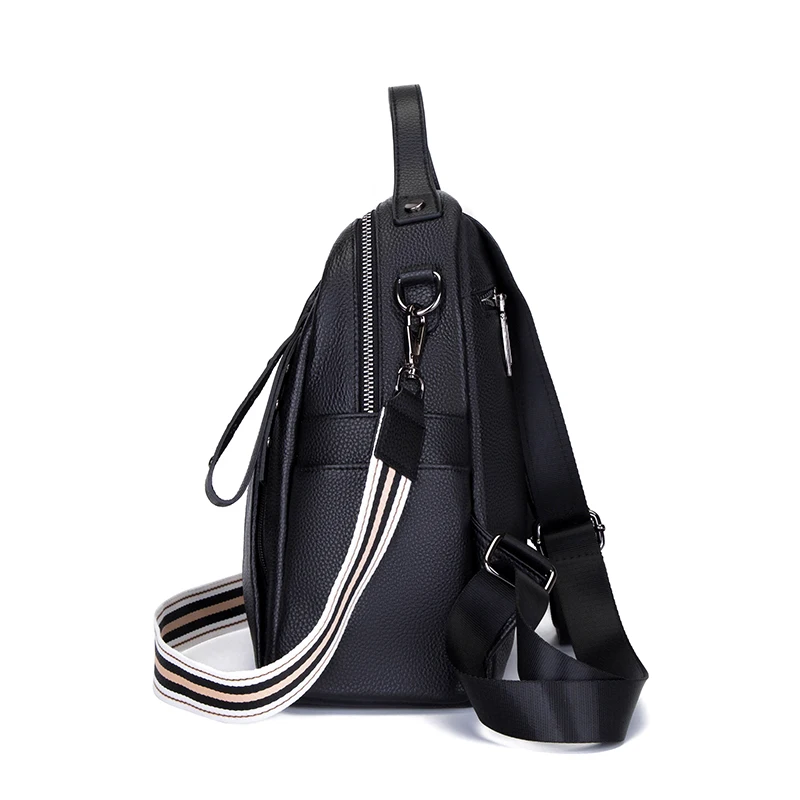 100% Genuine Leather Women's backpack Casual Waterproof real Cowhide Backpacks Female Luxury Back pack Women Travel Shoulder Bag