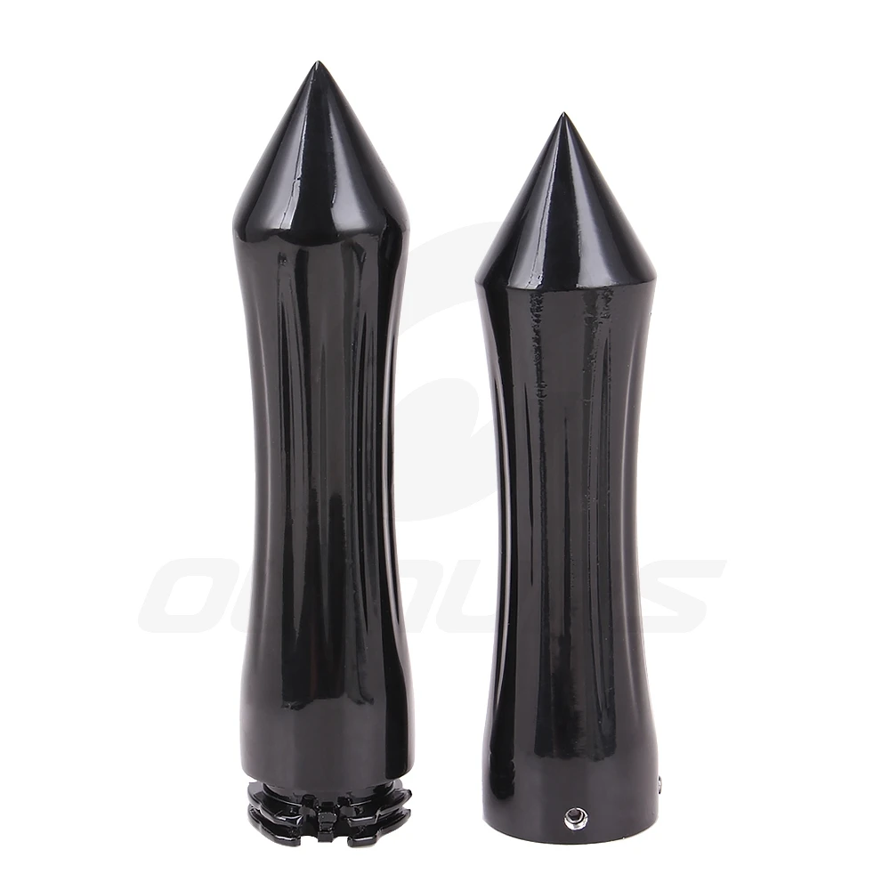 OUMURS мотоцикл " Заготовка Спайк ручки руля для Harley Touring Sportster XL Dyna Softail Honda Yamaha Suzuki Kawasaki - Цвет: Black