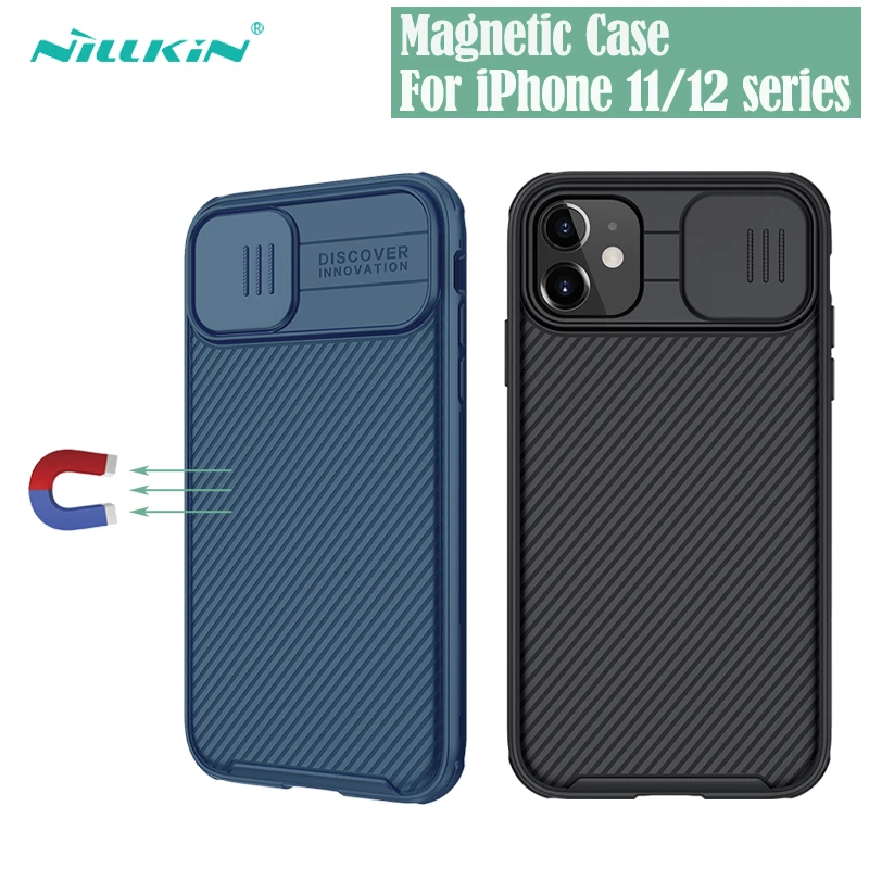 

For iPhone 11 12 Pro Max Case NILLKIN CamShield Pro Magnetic Case Slide Camera Protection TPU PC Cover For iPhone 11 12 Pro Mini