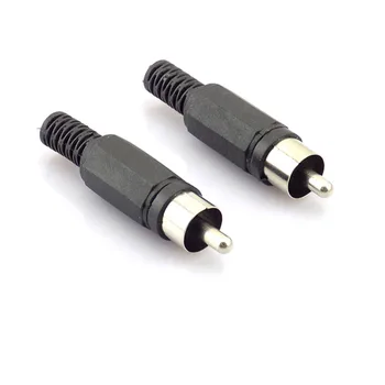 

10x BNC RCA Male Adapter Connector AV Plug Jack plastic to Cabling Audio Adapter for CCTV TV video Camera diy Housing A7