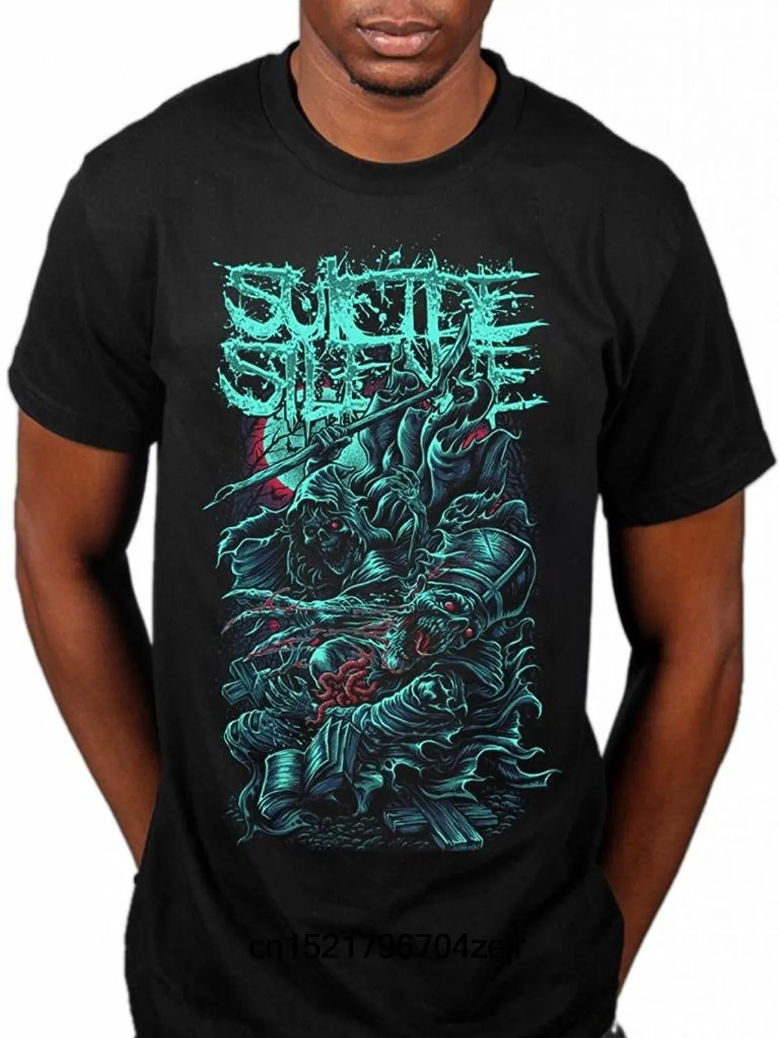 Pria T Shirt Suicide Silence Grim 
