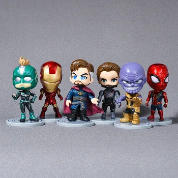 

DISNEYs New 6 Alliance Hand-made Marvel Steel Anti-Kray Spider American Team Decoration Toy Doll Cake Decoration Children's Toy