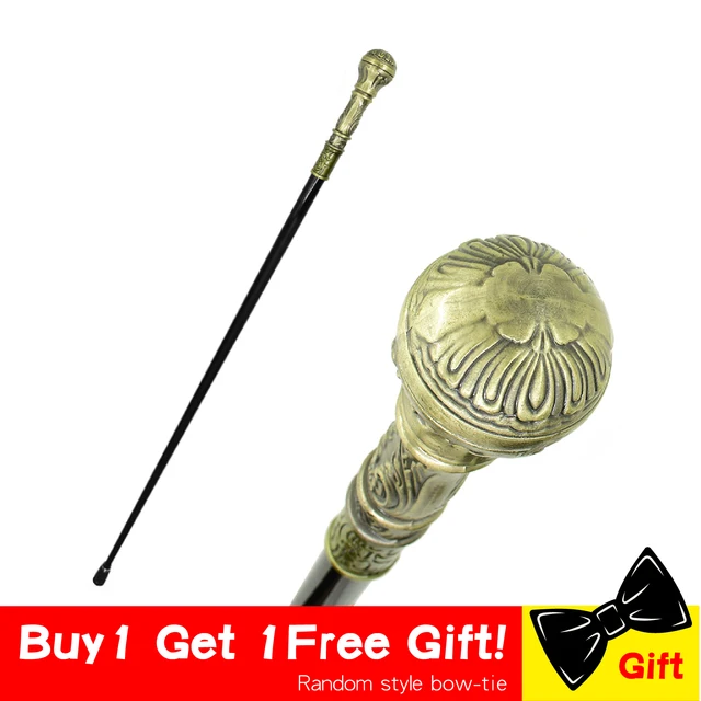 Fashion Walking Cane Stick Elegent Men Ball Handle Hands Canes Vintage Metal Crutch Gentle Man Canes Hand Crutch Sticks Men 91cm