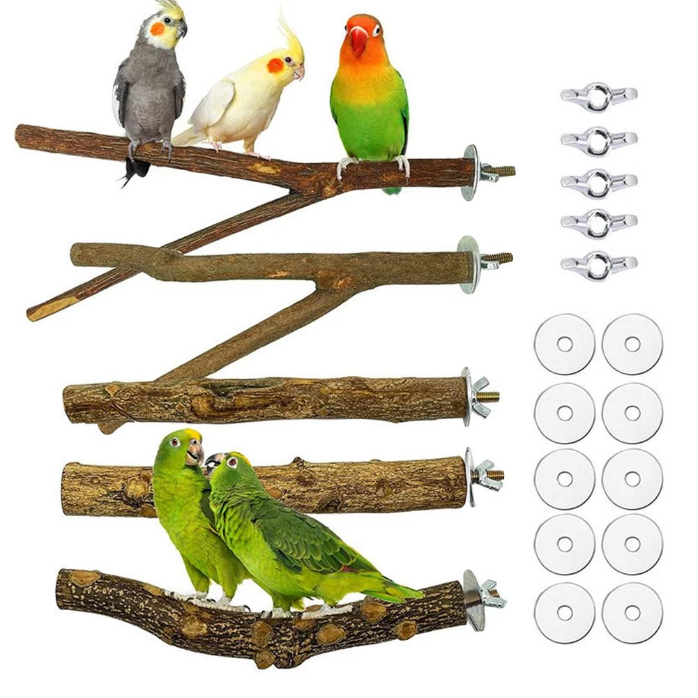 Palo de madera de pie para pájaros y loros, perchas para cacatúa, cacatúa, perchas  para morder, accesorios para jaula|Juguetes para pájaros| - AliExpress