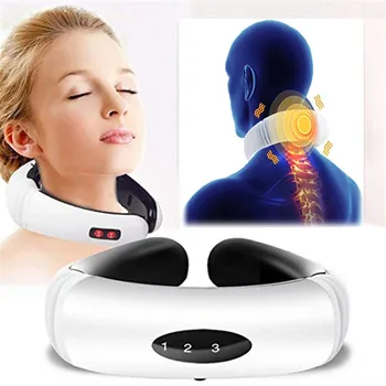 

Electric neck pulse and back massager far-infrared heating painkiller tool for health care and relaxation