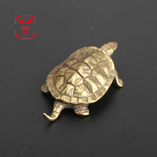 Brass Turtle Statue Decoration Vintage Pure Copper Tortoise Sculpture Home Office Desk Decor Ornament Toy Gift 2 Styles