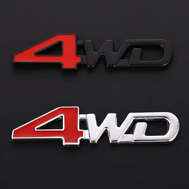 Low Price 3D Metal Sticker 4WD Emblem 4X4 Badge Decals for Honda Mitsubishi ASX Outlander Lada p3K308XYV