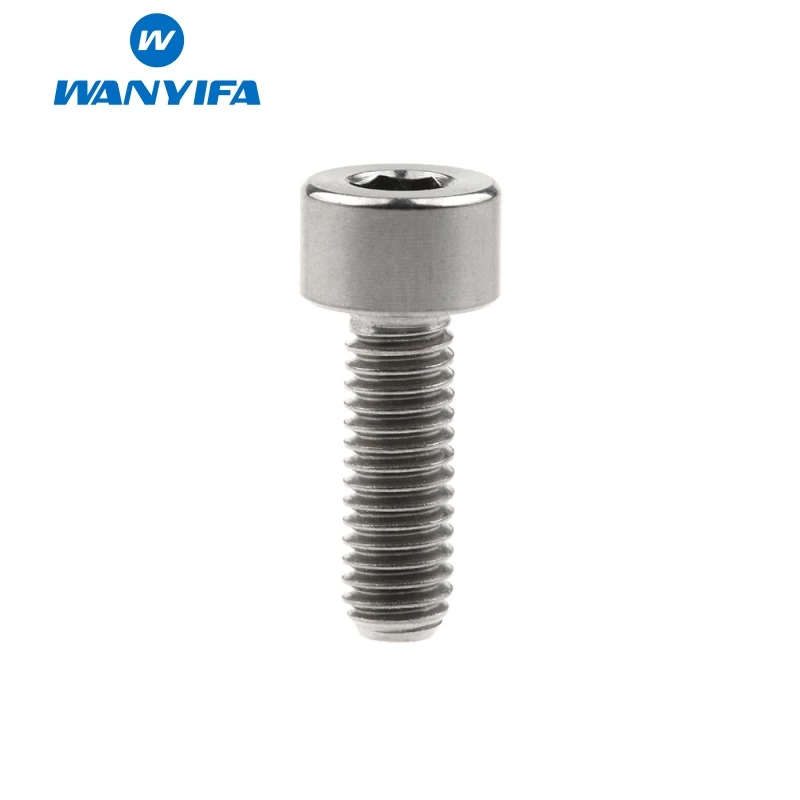 M4x12 Titanium Wanyifa M4x10mm M4x12mm DIN912 Колонный Винт С Титановым болтом для велосипедного дискового тормоза - Цвет: M4x12 Titanium