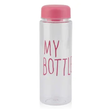

500ML Portable Size Transparent Sport Cycling Running Travel Water Bottle Simple Design Summer Lemon Juice Bottle