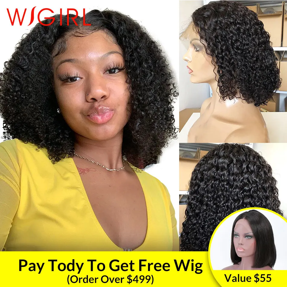

Malaysian Glueless Deep Wave Long Lace Front Human Hair Wigs Natural Bob Afro Kinky Curly Frontal Wig Water Wave For Black Women