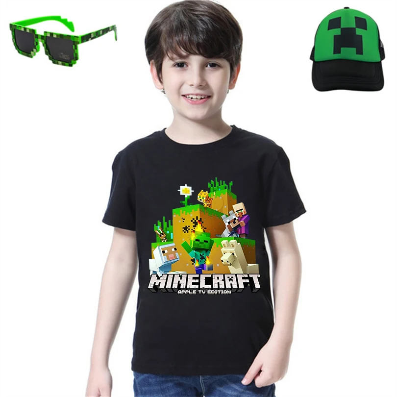 

baby boy clothes black shirts Game Print Minecraft toy story shirt Cartoon Kids t shirt vampirina toddler little girls clothing