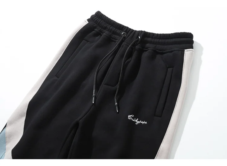 Aolamegs спортивные штаны в стиле пэчворк, Мужские штаны с эластичной резинкой на талии и боковой пуговицей, повседневные мягкие удобные штаны в стиле хип-хоп, уличная одежда